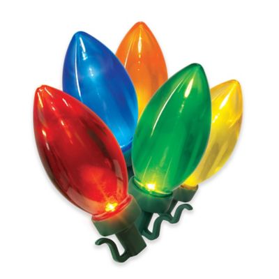 25-Bulb Ultra-Bright Transparent C9 LED Indoor/Outdoor Multicolor String Lights - Bed Bath & Beyond